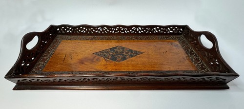 Anglo indisches tablett teak - anglo-indisches,