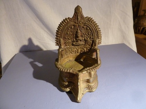 Antike bronze öllampe indien - antike,