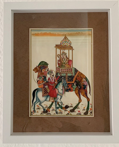 Indische bein miniatur malerei - indische,